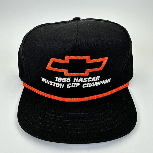 Chevrolet Other - NOS Vintage Chevrolet 1995 Winston Cup Champion Race Hat SnapBack Rope Black